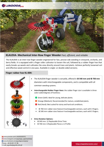 Finger Weeder KLAUDIA-JAGODA JPS 25
