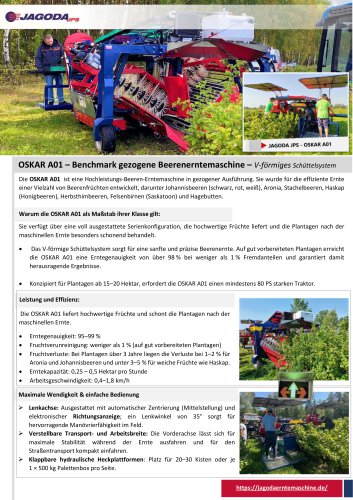 Gezogene Beerenerntemaschine OSKAR A01