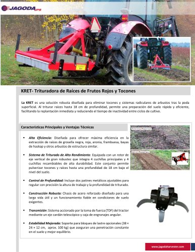 KRET - Trituradora de Raíces de Frutos Rojos y Tocones 
