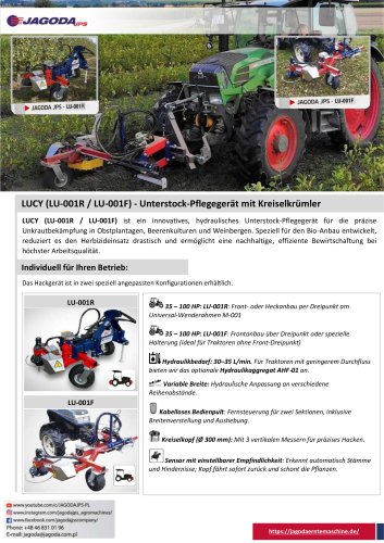 LU-001R & LU-001F - Unterstock-Pflegegerät mit Kreiselkrümler-