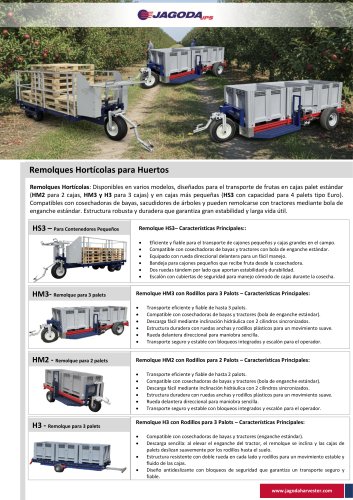Remolques Hortícolas- JAGODA JPS 25 Sp