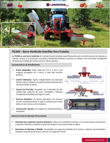TELMA – Barra Herbicida Interfilas Para Frutales 