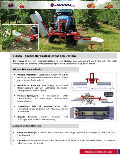 TELMA – Herbizidbalken für den Obstbau