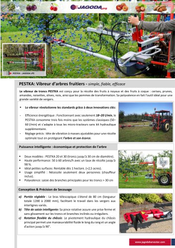 Vibreur d’arbres fruitiers PESTKA