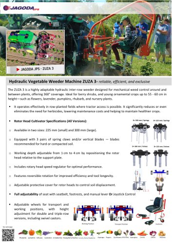 ZUZA-3 weeding Machine