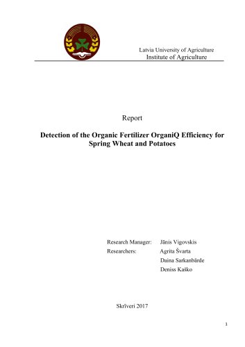 Detection of the Organic Fertilizer