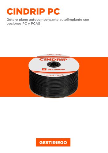 Ficha técnica tubería de riego por goteo CINDRIP PC