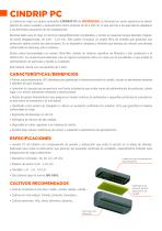 Ficha técnica tubería de riego por goteo CINDRIP PC-2
