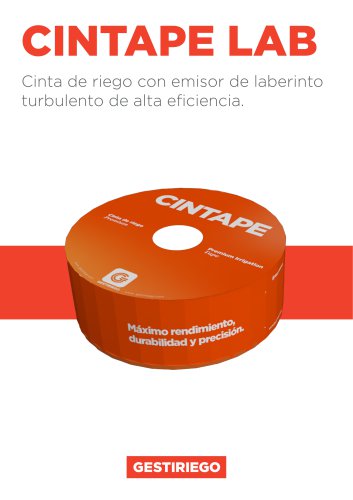 Ficha técnica tubería de riego por goteo CINTAPE LAB
