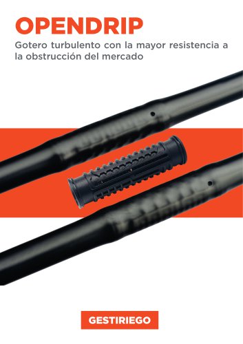 Ficha técnica tubería de riego por goteo OPENDRIP