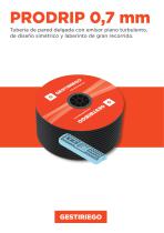 Ficha técnica tubería de riego por goteo Prodrip 0.7 mm-1