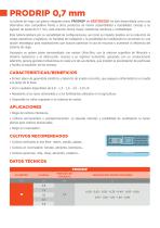 Ficha técnica tubería de riego por goteo Prodrip 0.7 mm-2