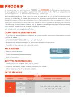 Ficha técnica tubería de riego por goteo PRODRIP-2