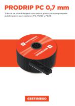Ficha técnica tubería de riego por goteo Prodrip PC 0.7 mm-1