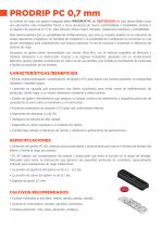 Ficha técnica tubería de riego por goteo Prodrip PC 0.7 mm-2