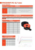 Ficha técnica tubería de riego por goteo Prodrip PC 0.7 mm-3