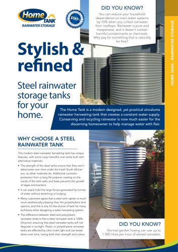 Home Tank Brochure