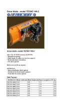 Snow blade - model TECNO 140-2-1