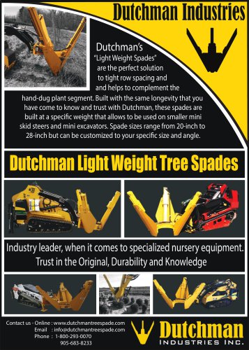 Dutchman Light Weight Tree Spades