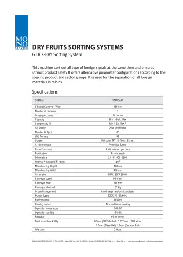 GTR X-RAY Sorting System