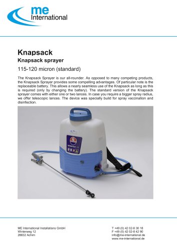 Sprühgerät - Knapsack Sprayer