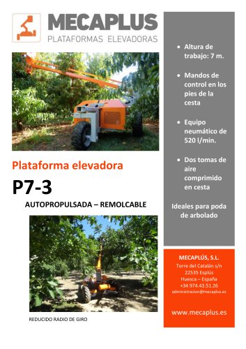 PLATAFORMA ELEVADORA P7-3