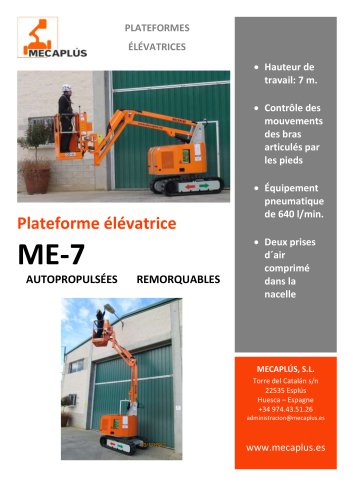 PLATEFORME ÉLÉVATRICE ME7