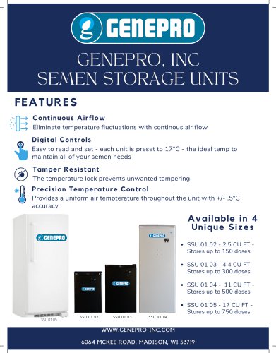 Semen Storage Unit Manuals