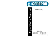 Vat Controller Instructions - 1