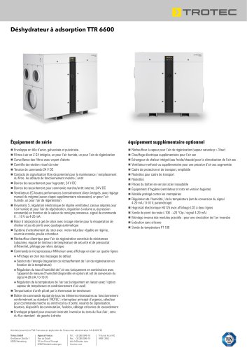 Déshydrateur à adsorption TTR 6600