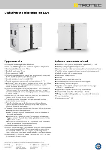 Déshydrateur à adsorption TTR 8200