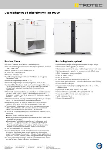 Deumidificatore ad adsorbimento TTR 10000