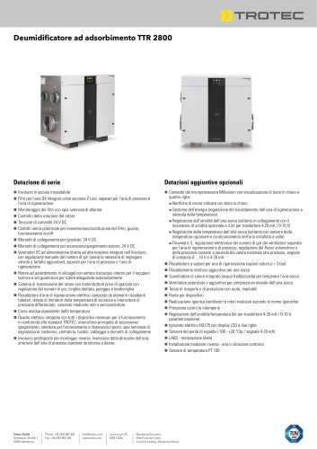 Deumidificatore ad adsorbimento TTR 2800