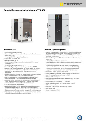 Deumidificatore ad adsorbimento TTR 800