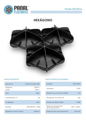 FICHA TÉCNICA HEXÁGONO - PANAL FLOTANTE