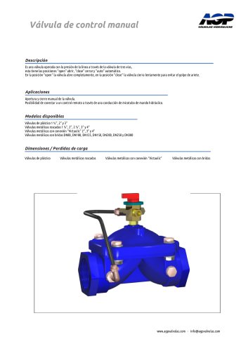 Válvula de control manual