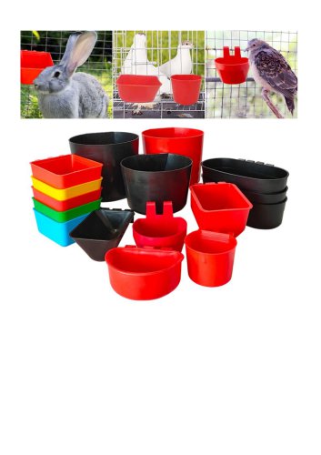 Animal Feeder and Drinker Cups for Cage