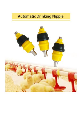 Automatic Chicken Nipple Drinker with Rubber for 22mm Square Pipe