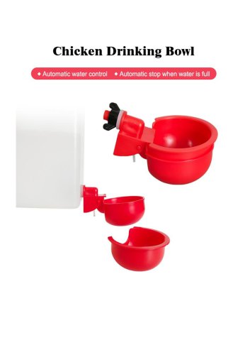 Automatic Chicken Water Cup with Double Bowls