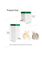Automatic Rabbit Water Bottle With Stainless Steel Nipple Drinker For Cage-2