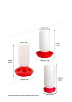 Chick 1L Water Bottle 1kg Feeder Bucket-2