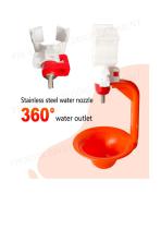 Chicken Nipple Drinker with Drip Cup for Round Pipe-2