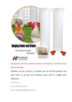 Hanging Tube Chicken Feeder and Drinker-1