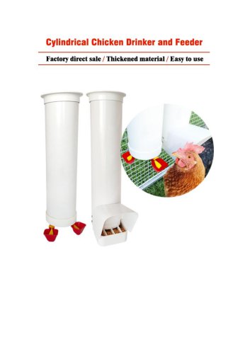 Hanging Tube Chicken Feeder and Drinker