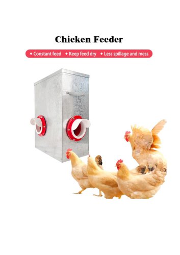 Metal Chicken Feeder Port Bucket