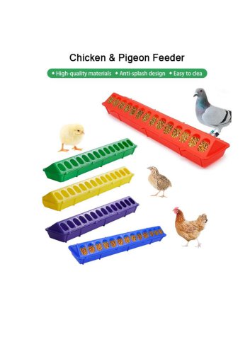 Multi-Poultry Long Feeder (For Chickens, Pigeons, Quails)