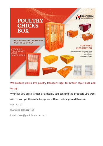 Plastic Live Poultry Transport Cage