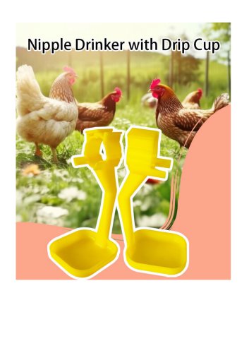 Poultry Nipple Drinker with Drip Cup