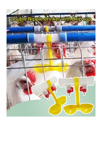 Poultry Nipple Drinker with Drip Cup