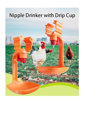 Poultry Nipple Drinker with Drip Cup 